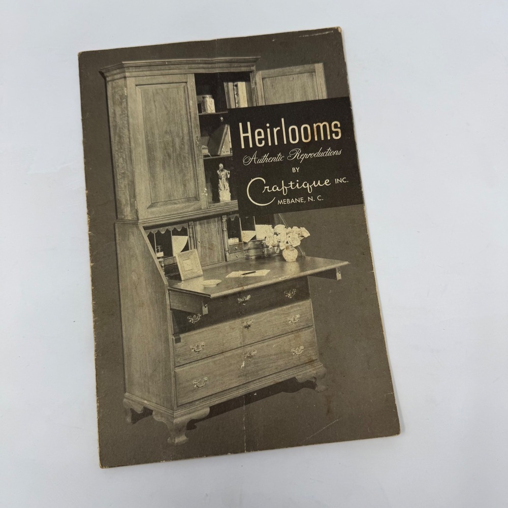 Vintage 1961 Craftique Heirlooms Furniture Catalog Mebane NC Reproductions